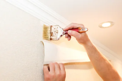 Pose de papier peint à Vermelles — revêtements muraux et toiles de verre